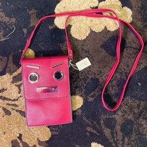 True red quirky purse